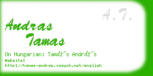 andras tamas business card